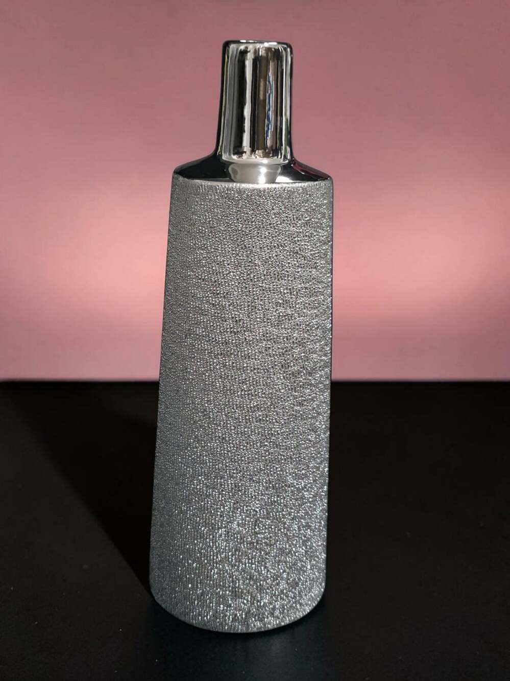 Sagebrook Home Silver Textured Ceramic Vase
